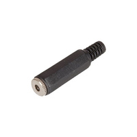 3.5mm 4-Contact Phono Socket Black Plastic Ps0139