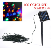 Lenoxx Solar 100 Multi Colour Powered LED Party Light 12m for Decoration