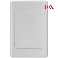 PRO2 10X White Wall Plate Blank Wallplate BlankPlate Outlet Cover for Light Switch