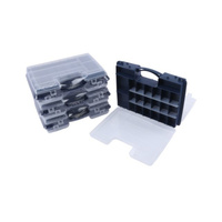 Protec Tackle Box Component Tray with 32Compartments 2 Lids Carry handle