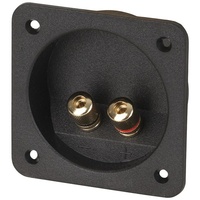 Speaker Terminal Plate with Gold Banana Screw Terminals 