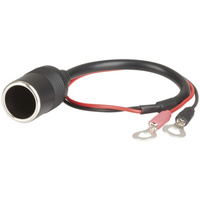 12VDC 15A 8mm Eye Terminal with 400mm Long Red & Black Lead Cigarette Socket