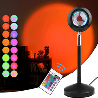 Sansai USB Powered 16 Colors Changing RGB LED Sunset Lamp with Remote Control