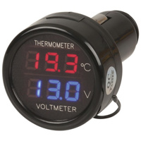 12V and 24v Car  Truck Battery Monitor Voltmeter and Temperature LED Display 