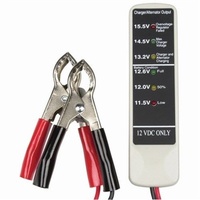 12V Battery  Charger and Alternator Tester Includes 600mm Leads with croc Clips