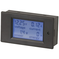 Powertech 20A 6.5-100V DC Power Meter with Built-In Shunt 0.2W power consumption