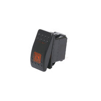 SPST Orange Illuminated IP66 Marine 12V/24V Rocker Switch