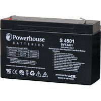Powerhouse 6V 12Ah Sealed Lead Acid (SLA) Battery 4.8mm/F1