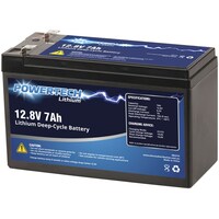 Powertech 12.8V 7Ah Lithium Deep Cycle Battery for High Capacity Portable Power