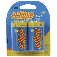 Eclipse Blister Packed D size 1.5V Super Alkaline Batteries Pack of 2