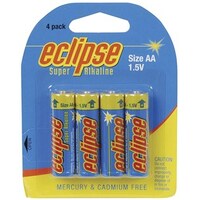 Eclipse Blister Packed AA 1.5V Super Alkaline Batteries Pack of 4