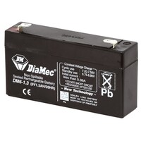 DiaMec 6V 1.3Ah Spade Terminals Connection Type Sealed Lead Acid Battery