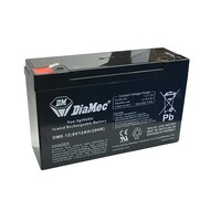 DiaMec 6V 12Ah SLA Block Type Battery Charge current 1.2A for 10- 14 hours 
