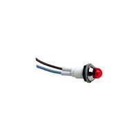 250V AC Indicator Red Panel Mount With Leads