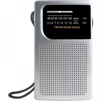 Laser Pocket Radio AM FM Built-in Speaker & Earphones Socket 3.5mm Audio Jack