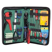 Micron 20 Piece Electronic Tool Kit Soldering Iron 8 Way Component Storage Box