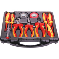 9 Piece 1000V Rated Insulated Tool Kit Neon test  screwdriver Wire strippers