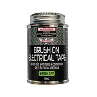 Brush-On Electrical Tape 118ml Jar UV Resistant & Waterproof Rubber Coating Black