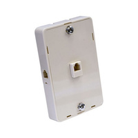 2 Outlet Modular Telephone Wall Plate (1Xfront & 1Xside)