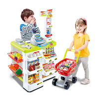 Lenoxx Gem Toys Home Supermarket Set Includes Cash Register Fake Money Plastic