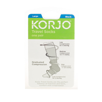 Korjo 20-30 mmHg Compression Socks Men Women Support Stockings Travel Flight L