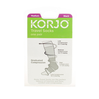 Korjo 20-30 mmHg Compression Socks Men Women Support Stockings Travel Flight M