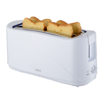 Tiffany 1300W 4 Slice Automatic Pop-up Mechanism with Stop Button Toaster White