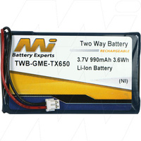 MI TWB-GME-TX650 3.7V 990mAh Two Way Communications/ Radio Battery for GME TX650