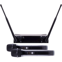 Dual Ch UHF PLL Mic System Kit Wireless 654-694Mhz