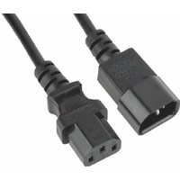 Astrotek Power Extension Cable 2m Male-Monitor to Female-PC or PC-UPS to Device