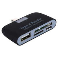 Wiretek USB Type C TO USB SD TF Card Reader