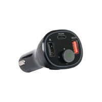 Powertran Portable Dual USB FM Transmitter Hands Free Bluetooth Car Kit