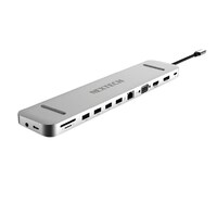 Nextech 13 in 1 Multifunction USB Type-C Hub with HDMI+DISP+VGA, Network USB Ports and USB Type-C 