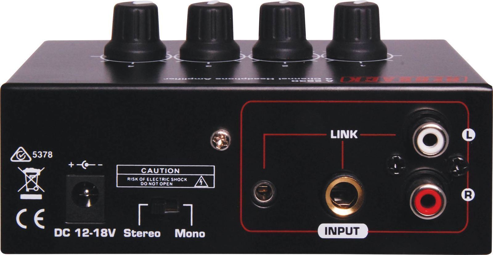 4 Channel Headphone Distribution Amplifier