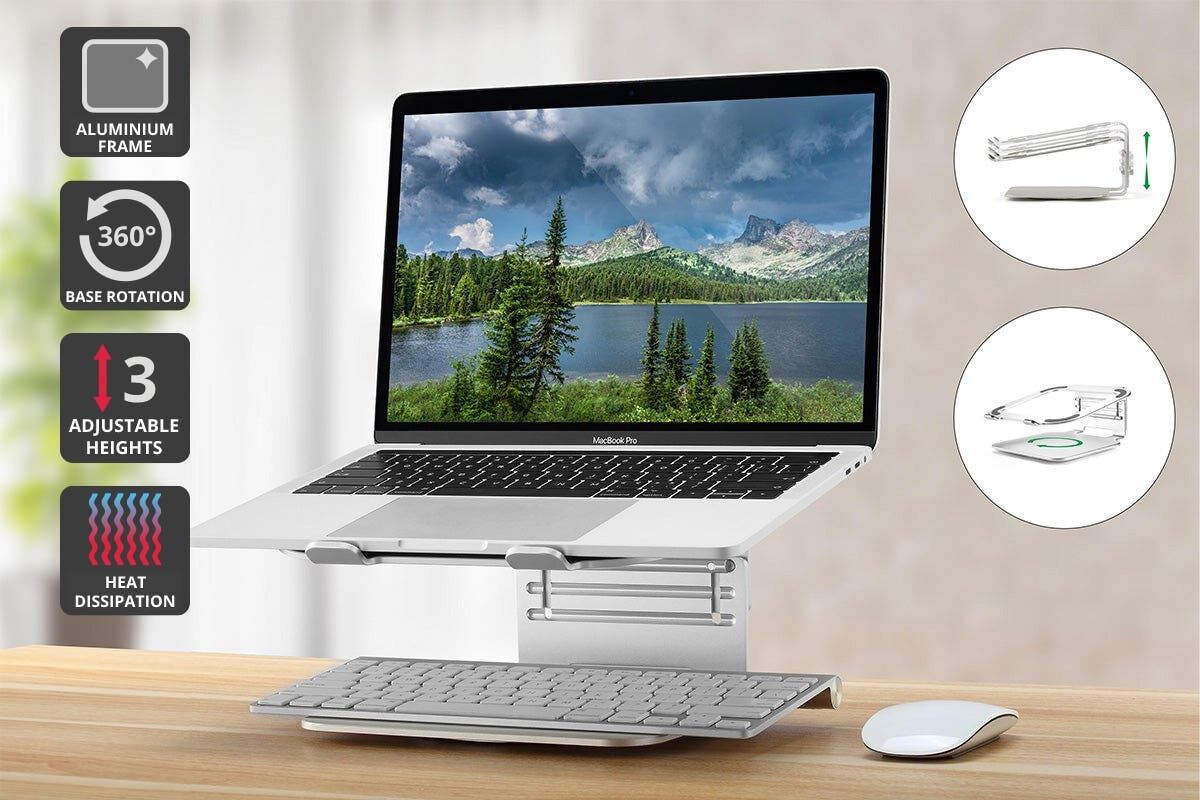 Kogan Aluminum Rotation Laptop Stand