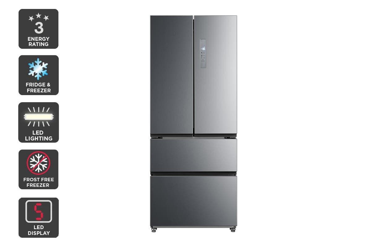 Kogan 431L French Door Fridge (Stainless Steel Look)