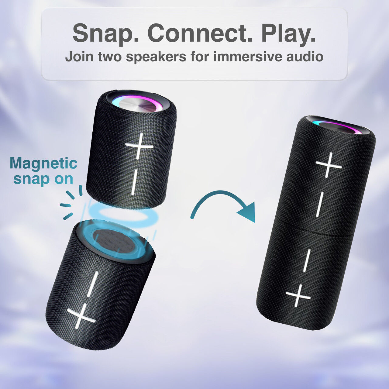 Laser Magnetic Bluetooth Pill Speaker 5W – Black