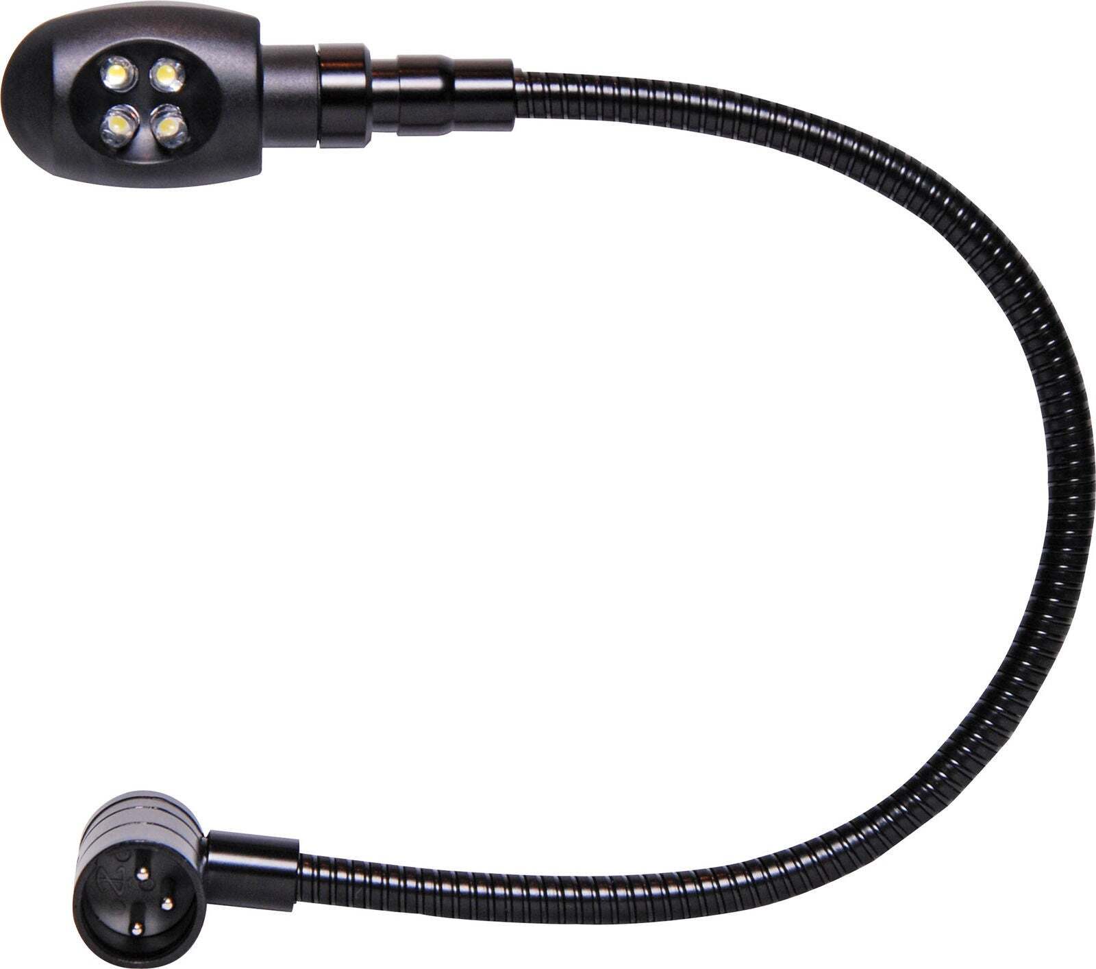 Gooseneck R/A XLR plus LED Lamp 12VDC 350mm