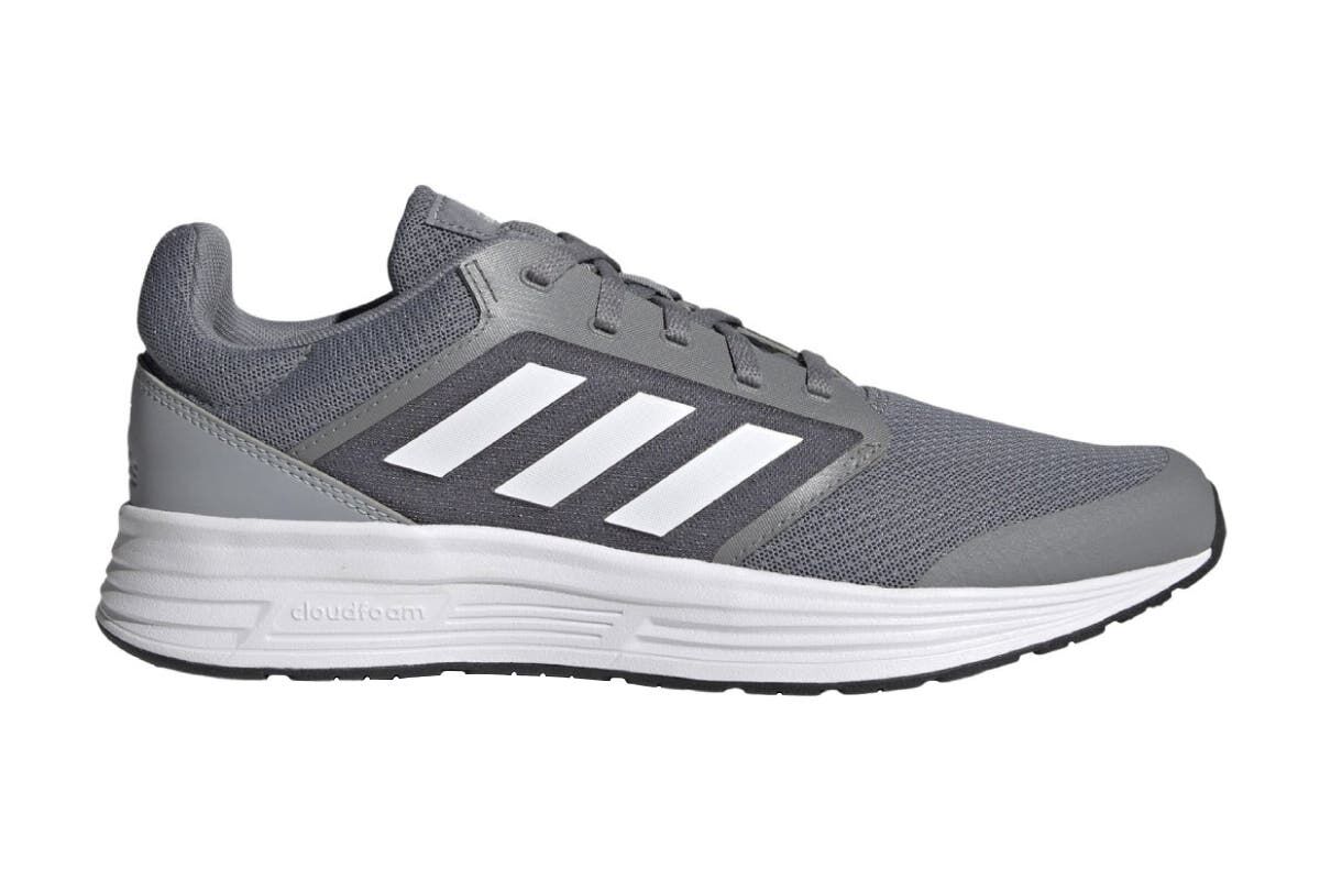 Adidas Men's Galaxy 5 Running Shoes (Grey/Cloud White/Halo Silver, Size