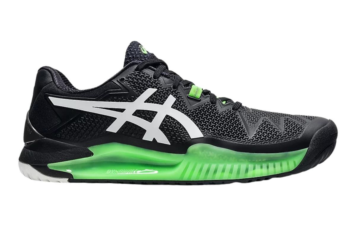 ASICS Men's GelResolution 8 Tennis Shoes (Black/Green Gecko, Size 11 US)