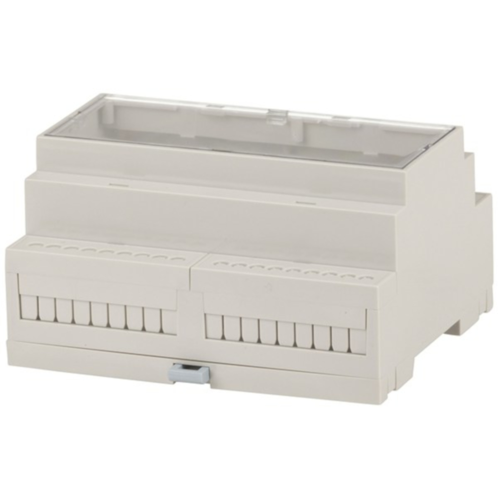 DIN Rail Enclosure 6U with Clear Lid BOURNE