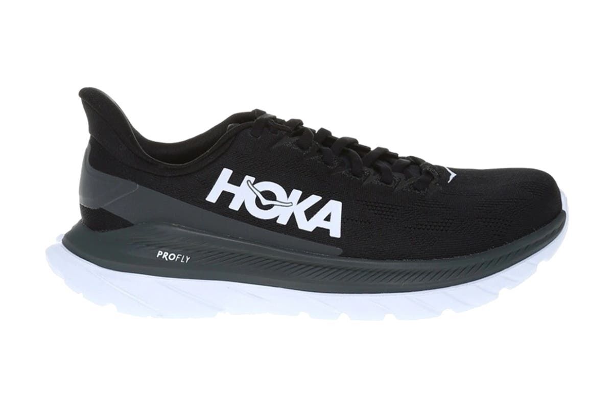 Hoka One One Men's Mach 4 Running Shoes (Black/Dark Shadow, Size 8 US)