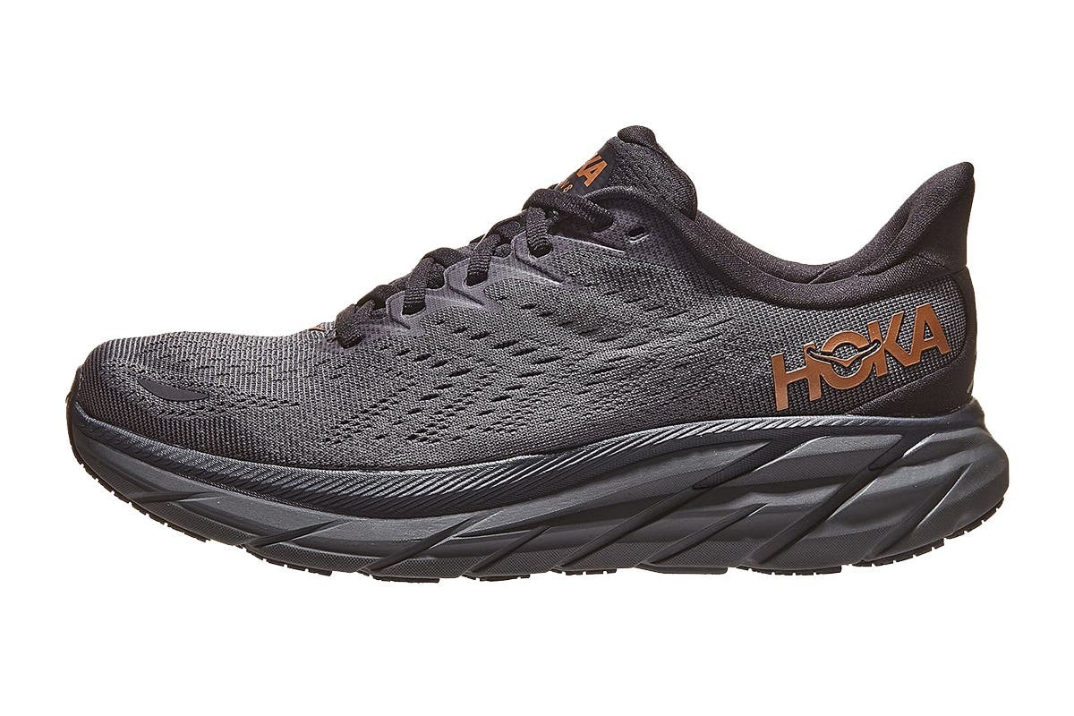 Hoka One One Women's Clifton 8 Running Shoes (Anthracite/Copper, Size 6 ...