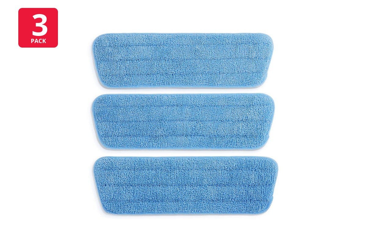 Kogan UltraSwish Spray Mop Heads (3 Pack, Blue)