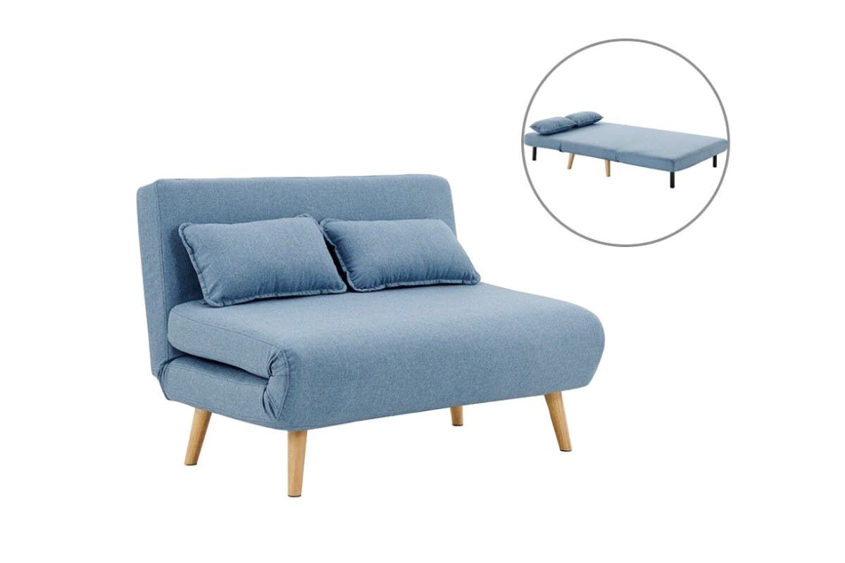 Ovela Jepson 2-Seater Sofa Bed (Denim Blue)