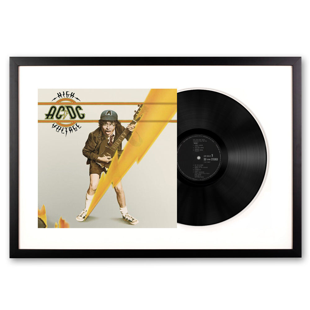 Framed AC/DC High Voltage Vinyl Album Art - Vinyl Art