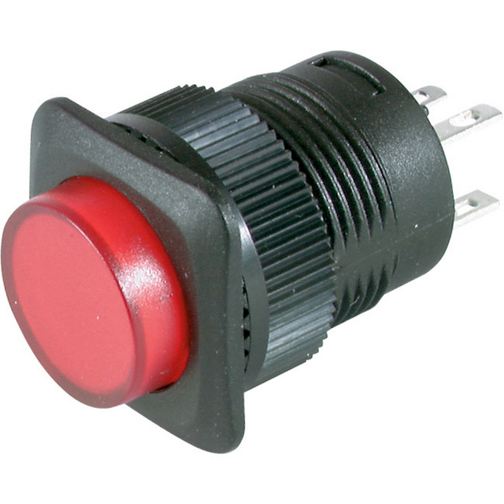 On / Off Red LED Push Button SP0704 Push On Push Off Switch - BOURNE