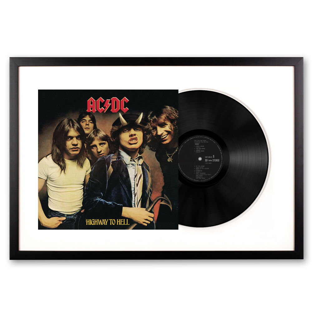 Framed AC/DC Highway to Hell Vinyl Album Art - Vinyl Art