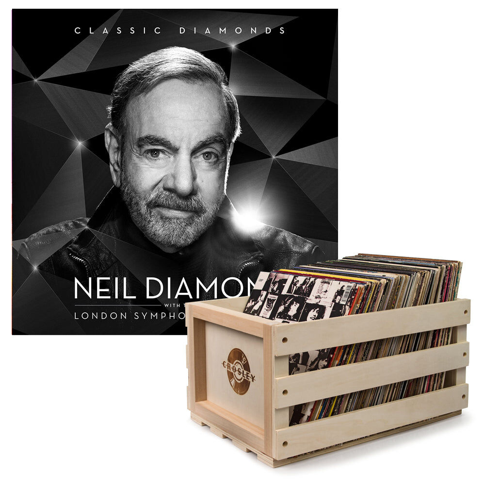 Neil Diamond Box Set Crosley Record Storage Crate & Neil Diamond - Classic Diamonds With The ...