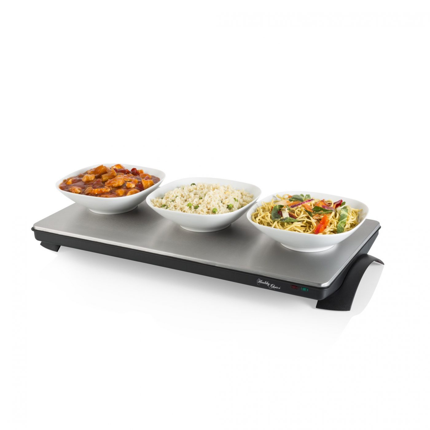 Lenoxx Healthy Choice Cordless Warming Tray 68cm Stainless Steel 1000 Watts